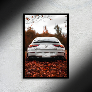 Mercedes-Benz CLA45s AMG LED Poster A2 - Mercedes CLA45s AMG LED Poster A2 – LED Car Wall Art - Car LED Poster - NOXLUX Decor