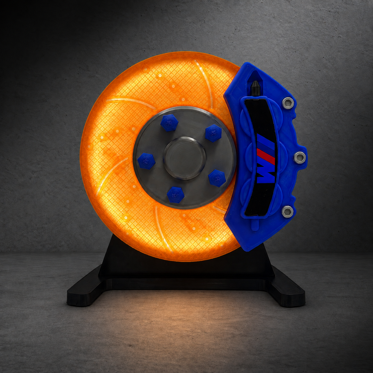 Brake Disc Lamp | Single Colour - Amber LED Brake Disc Lamp | NOXLUX - Car LED Poster - NOXLUX Decor