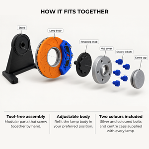 Brake Disc Lamp | RGB LED - RGB Brake Disc Lamp | Colour-Changing LED Lamp - Car LED Poster - NOXLUX Decor