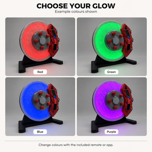 Brake Disc Lamp | RGB LED - RGB Brake Disc Lamp | Colour-Changing LED Lamp - Car LED Poster - NOXLUX Decor