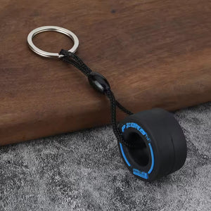 F1 Style Racing Tyre Keychain - F1 Style Racing Tyre Keychain - Car Enthusiast Keychain Accessory - Car LED Poster - NOXLUX Decor
