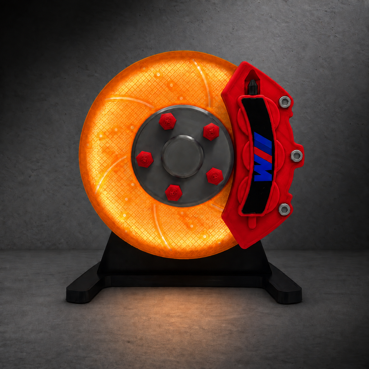 Brake Disc Lamp | Single Colour - Amber LED Brake Disc Lamp | NOXLUX - Car LED Poster - NOXLUX Decor
