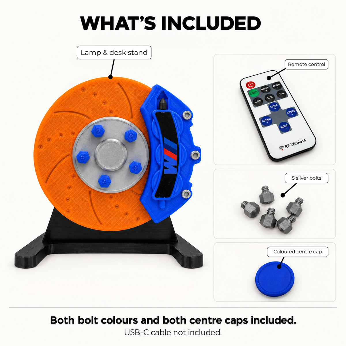 Brake Disc Lamp | Single Colour - Amber LED Brake Disc Lamp | NOXLUX - Car LED Poster - NOXLUX Decor